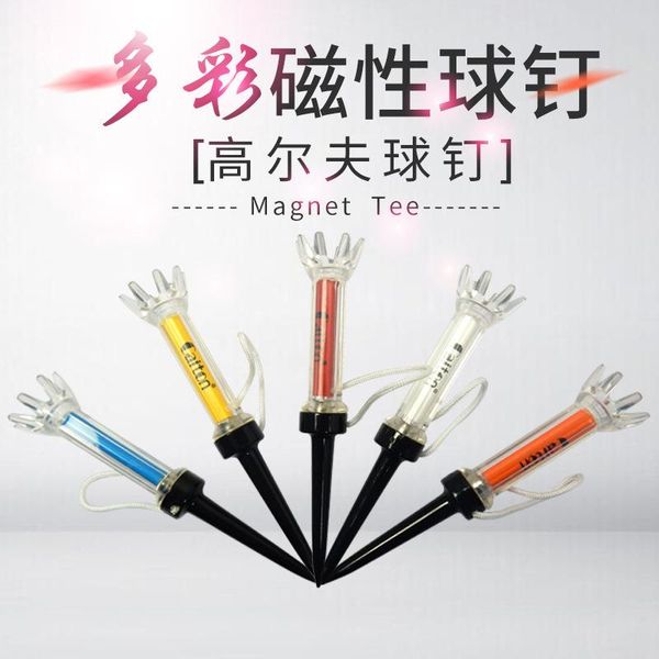 

golf tees brand new 5pcs/ bag 7.9cm 3.11 inch caiton golf ball tees nail plastic ball tee set magnetic tee multicolor anzax