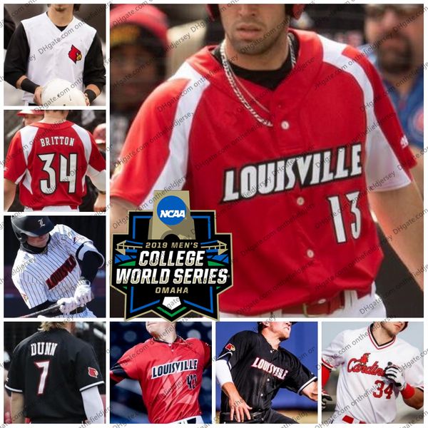 

CWS 2019 Louisville Cardinals Baseball Jersey 2 Tyler Fitzgerald 7 Lucas Dunn 8 Nick Bennett 9 Danny Oriente 11 Zeke Pinkham S-4XL
