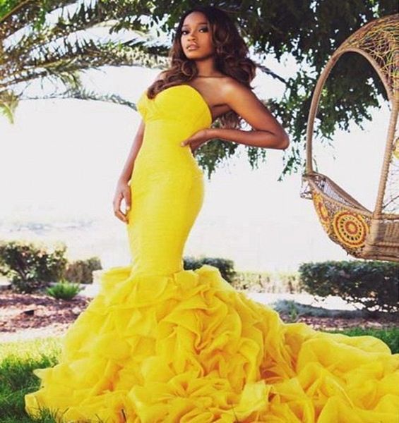 

fishtail cute sweetheart sleeveless mermaid satin ruched prom dresses elegant yellow evening gowns party dresses, Black