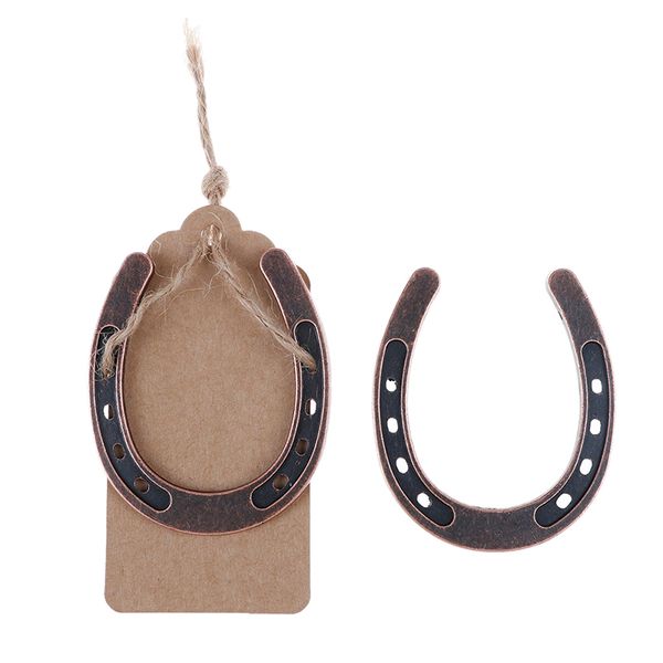 

metal horseshoe diy blank card baby shower souvenir wedding gifts souvenirs creative wedding table centerpieces kraft paper tags
