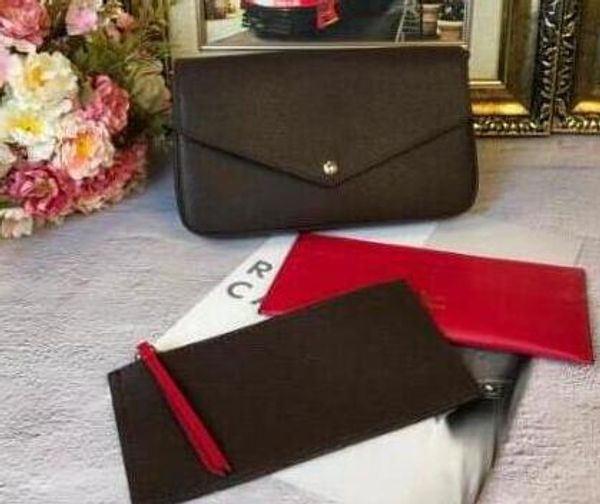 

new fashion pochette felicie bag chain three piece real leather eva bag lady all-match simple shoulder