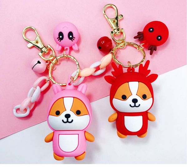 

10pcs/lot fashion jewelry girl women lovely squirrel lover car keychain creative diy hairball accessories key chains bag pendant, Silver