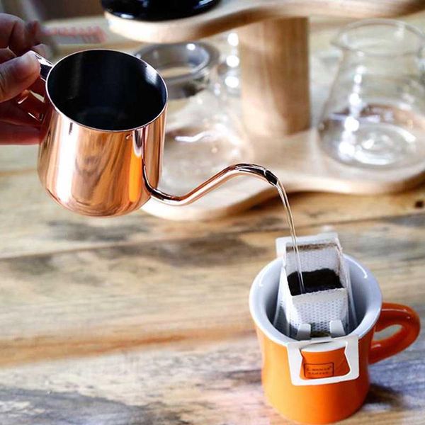 

250/350ml stainless steel gooseneck pour over coffee maker hanging ear drip coffee long spout pot tea kettle ing
