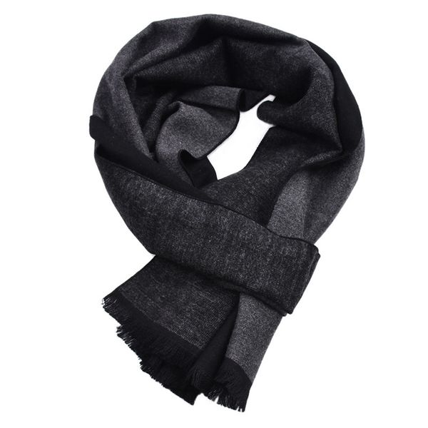 

oeak men scarf 2019 winter cashmere scarves black vintage soft houndstooth gray man scarfs, Blue;gray