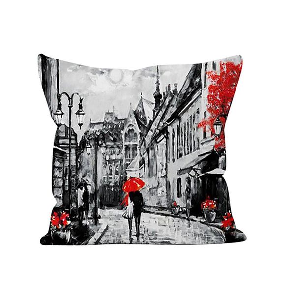 

true love forever cushion cover throw pillow covers black & red paris eiffel tower modern couple style decorative pillow cases comforters