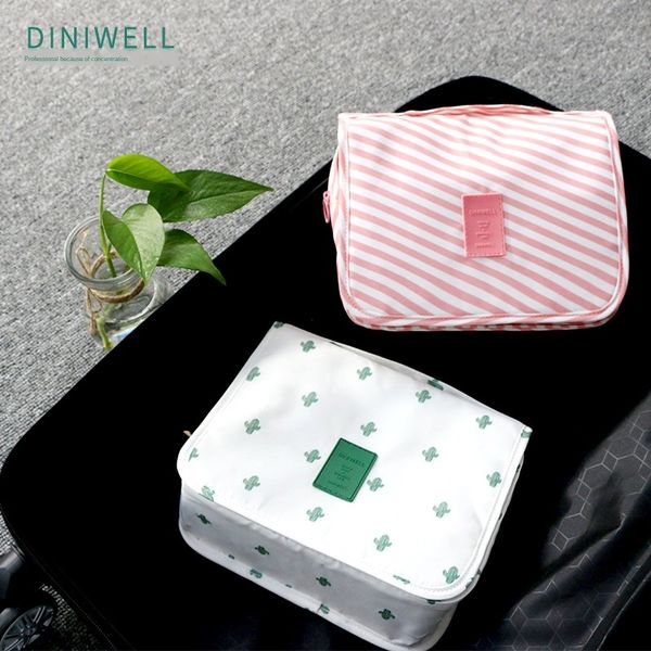 

diniwell twill travel cosmetic storage adhesive hook large capacity waterproof storage bag makeup wash bag