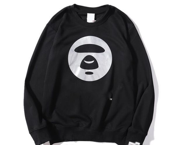 

mens autumn and winter with logo sweaters fashion luxury hoodie outdoor sport hoodies new cotton clothes loose man warm sweater, Black