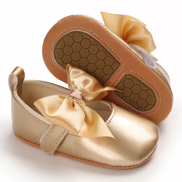 

2020 brand new newborn baby girl shoes princess girls shoes leather bow buckle strap flat heel soft sole baby 5 colors