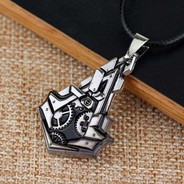 

popular jewelry assassins creed gear pendant necklace sweater chain couple chain, Silver