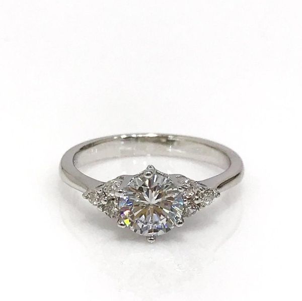 

diamond montÃ¼r special design silver engagement ring, Golden;silver