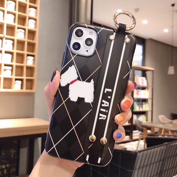 

portable tpu phone case for iphone 11 11pro x xr max 6 6s 7 8 plus case wrist band protective cover for girls gift