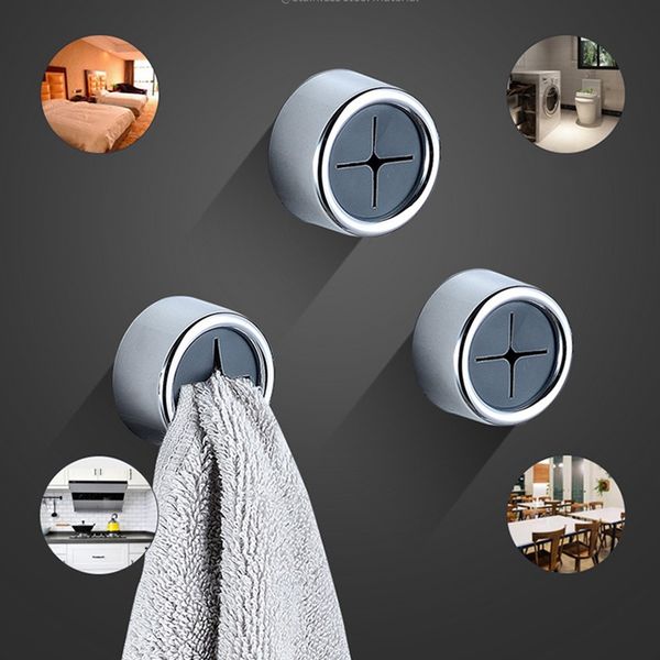 

10 packs hook strong adhesive hook no wall creative towel punch hanger magic collision
