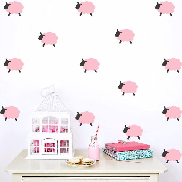 

children's room cartoon sheep kids wall stickers bedroom decoration wall decals baby stickers mural