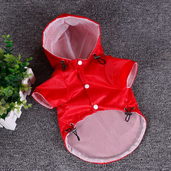 

pet reflective raincoat summer outdoor puppy pet rain jacket waterproof coats pu for dogs cats clothing wholesale s-xxl