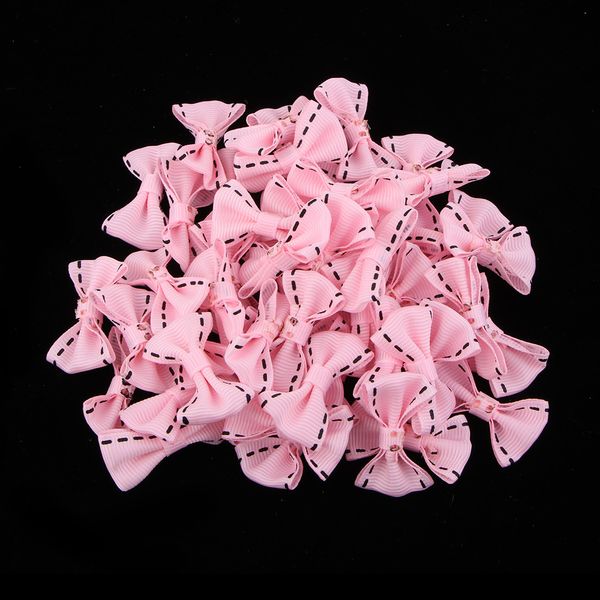 

50 pieces handmade polka dot decorative bow for clothes bag decoration, Black