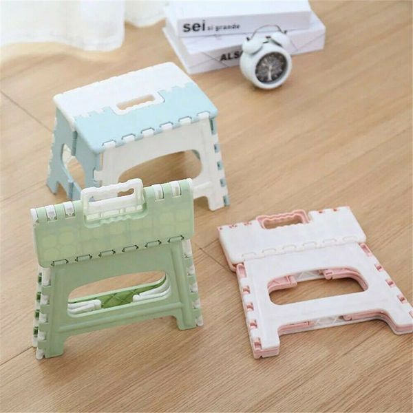 

Collapsible Folding Plastic Kitchen Step Foot Stool with Handle - Adults/Kids