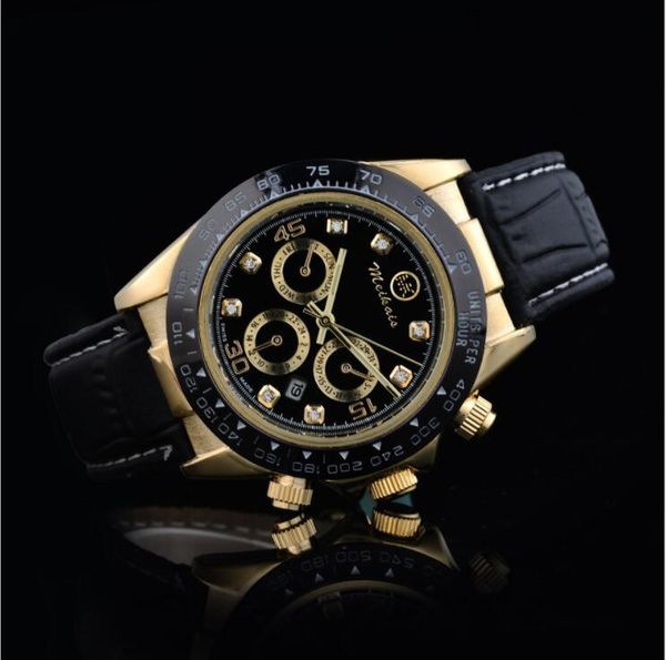 

relogio masculino mens watches luxury dress designer fashion black dial calendar gold bracelet folding clasp master male 2019 gifts couples, Slivery;brown