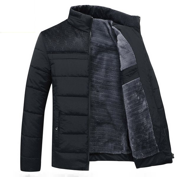 

thick warm coat winter jacket down parkas mens windbreaker overcoat daddy middle-aged men clothes 2019 plus size m-4xl black blue