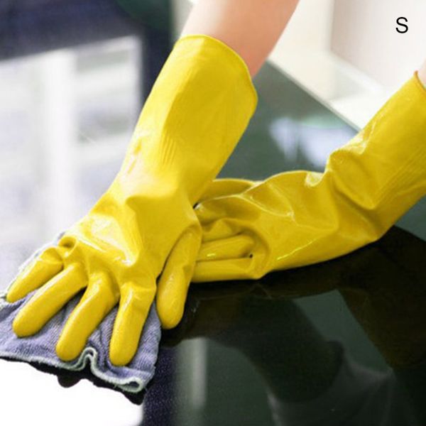 

warm dishwashing glove cleaning latex rubber gloves kitchen anti skid waterproof household glove