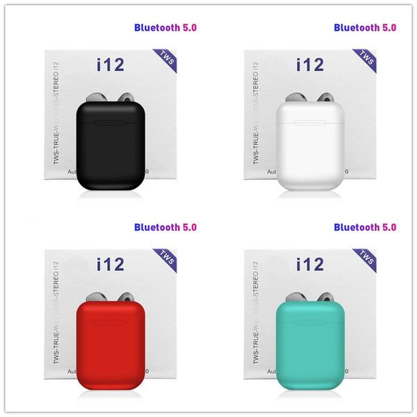 

Colorful i12 tw earbud bluetooth wirele head et touch control earphone with charging box for mart phone with retail box