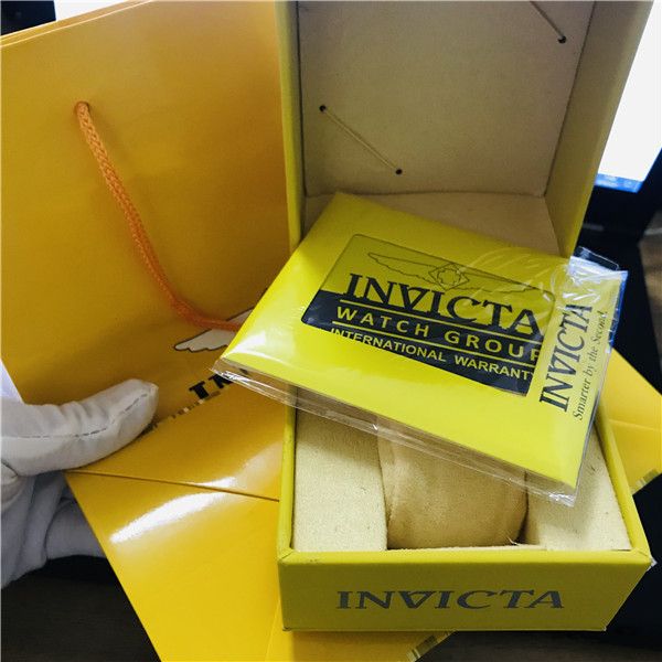 

Бесплатная доставка желтые часы оригинал invicta коробки бумаги карты кошелек подарочные коробки сумки 148 мм * 110 мм * 88 мм 0.58 кг для всех часов invicta