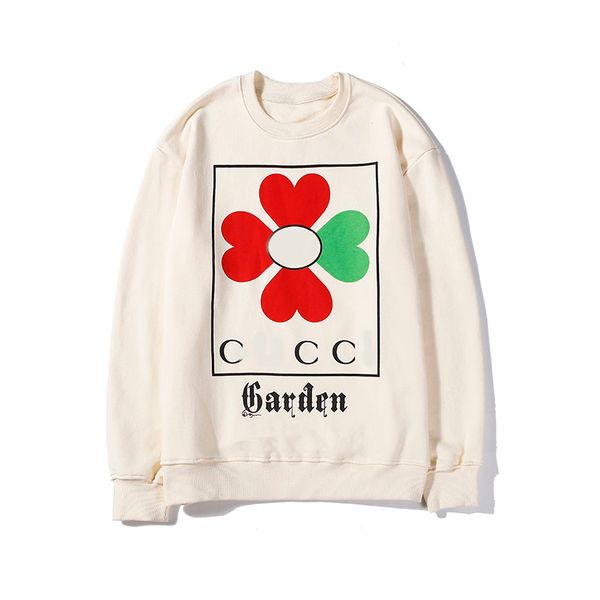 

мужчины guucy вскользь верхние части осени свитер толстовка большого размера теплый толстовку 19ss серии терри ткань хлопок печати цветок пу, Black