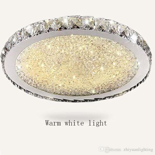 

luxury round led crystal ceiling light ultrathin 6cm flush mount ceiling lights fixture mixed crystal for living room bedroom kitchen