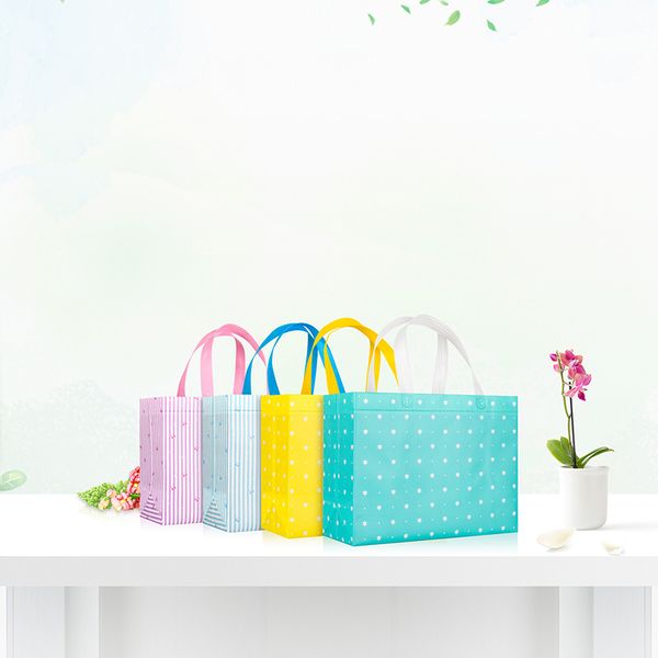 

women reusable shopping bag large capacity non-woven travel storage bags durable female handbag tote shopper eco bag