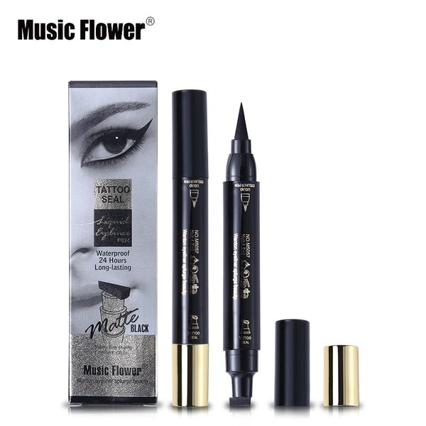 

2019 music flower waterproof eyeliner pen natural long lasting black