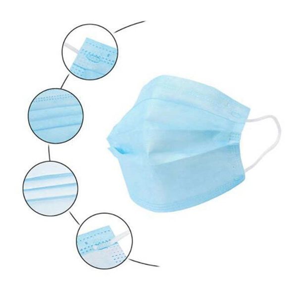 

50 1pcs pad нетканые hazeuniversal дышащий маска синий padinner прокладка