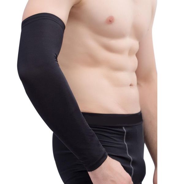 

1pc compression stretch brace armwarmer arm sleeves for outdoor sports basketball elbow arm protective cover, Black;gray