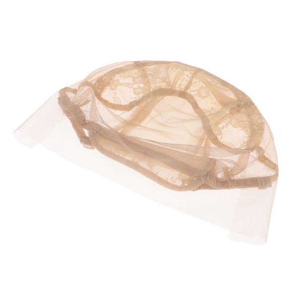

durable handmade braiding wig lace cap with adjustable strap for wig making