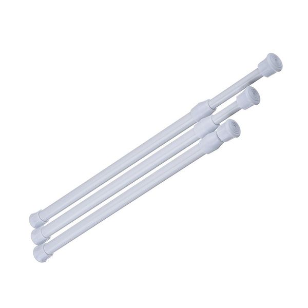 

adjustable curtain rod metal spring loaded bathroom bar shower extendable poles rail hanger rods dtt88