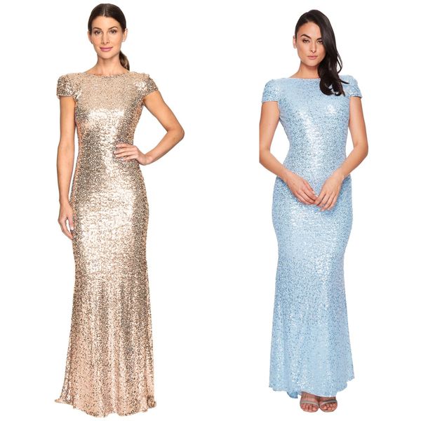 

гарантия качества мода золотой новый высокого класса полный блесток круглый вырез u-образная сексуальная спинки женские вечерние платья, Black;red