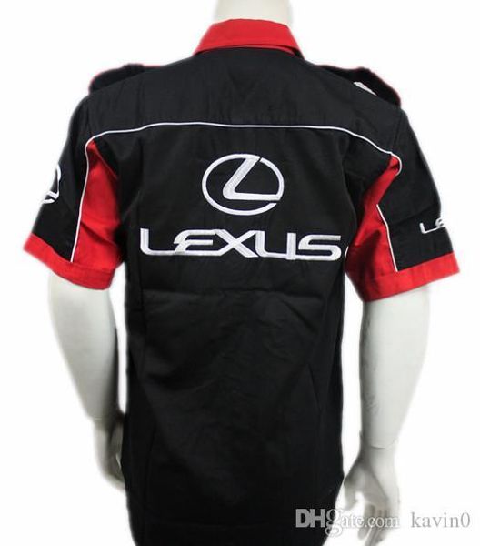 

новый 2018 лето f1 гоночный автомобиль 4s магазин автомобилей картинг рабочая одежда хлопок вышивать рубашка с короткими рукавами комбинезон, White;black