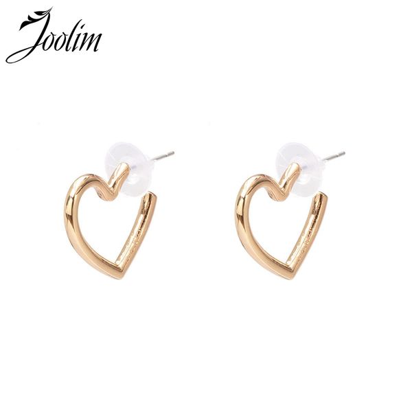 

joolim ювелирные изделия оптом / золотой цвет сердца обруч серьги квадратные серьги модные ювелирные изделия, Golden;silver