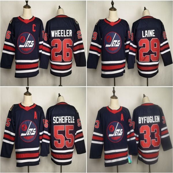 

Mens Winnipeg Jets 55 Mark Scheifele 2019 Heritage Classic Jersey 26 Blake Wheeler 29 Patrik Laine 33 Dustin Byfuglien Ice Hockey Jerseys