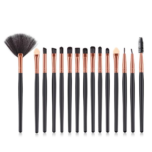

new arrival 15pcs eyelash eyeshadow eye blending brushes make up kwasten eyeliner lip cosmetics brushes set maquiagem kit
