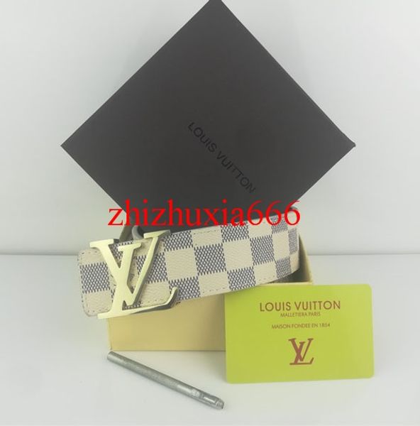 

leather belt designers belts men and women new mens belts luxury classic checked belt 105cm-120cm with box, Black;brown