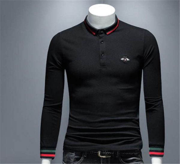 

мужские дизайнерские рубашки с длинными рукавами марка мода топы дышащий сыпучие полосатый шаблон письма для печати luxury tops sweatshirts2, White;black