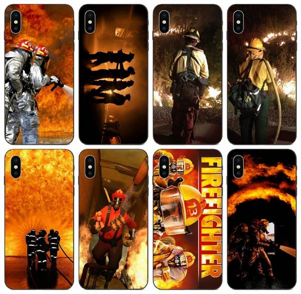 

[tongtrade] selling firefighters case for iphone 8p 7p 6p 5p plus x xs 11 pro max galaxy s6 s7 edge huawei y6 p10 p9 redmi note 4 vogue case