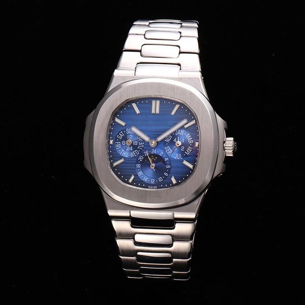 

2019 Top mens mechanical automatic watches 3 dials all work stainless steel business casual wristwatch hot selling fashion watch