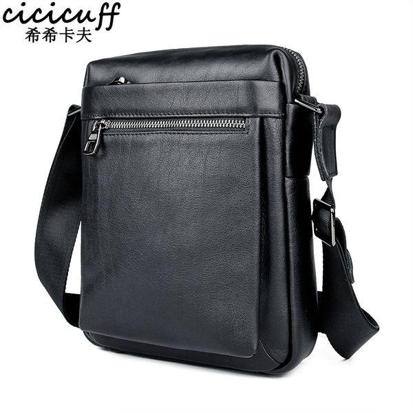 

the first layer of leather cross body men's casual small shoulder bag travel bag men's real cow leather messenger bags new