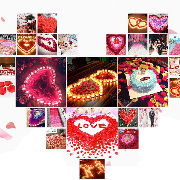 

1000pcs silk dried artificial flowers decoration romantic fake rose flowers simulation rose petals for wedding party