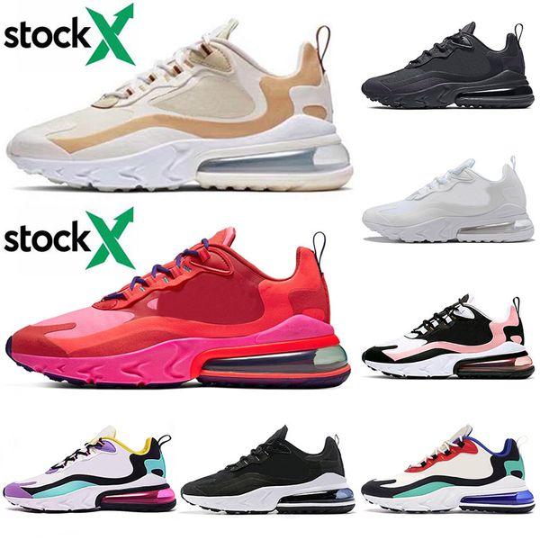 

270 react bauhaus mens running shoes equestrian electronic music travis scott phantom summit white optical hype womens designer sneakers, White;red