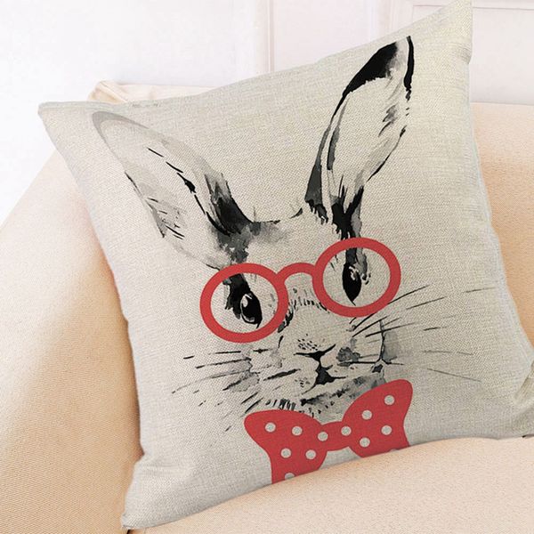 

happy easter sofa bed home decoration festival pillow case cushion cover easter rabbit