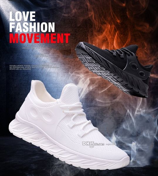 

2020 fashion men shoes mesh breathable sneakers walking male footwear new comfortable lightweight running shoes h202030200443-50, White;red