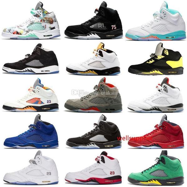 

new 5 5s wings international flight mens basketball shoes red blue suede white black grape men retro sports sneakers us 7-13
