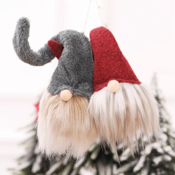 

christmas decorations long hat plush doll christmas pendant xmas tree drop ornament navidad decoraciones para el hogar new year