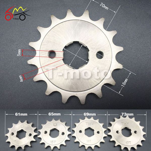 

unverisal 14 15 16 17 tooth sprocket for loncin cg125 cb125 cbt125 dirt pit bike atv quad go kart moped buggy scooter motorcycle